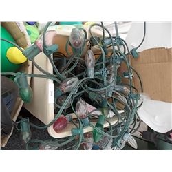 GARBAGE PAIL WITH CHRISTMAS LITES