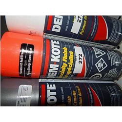 FLUORECENT RED / ORANGE SPRAY PAINT - 5 CANS