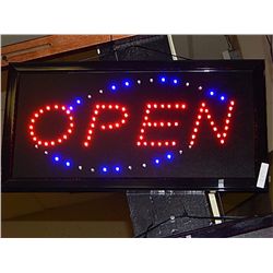 LED ELECTRIC SIGN - NEW - OPEN