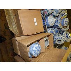 BOX OF ORIENTAL ORNAMENTS - 3 BXS TOTAL