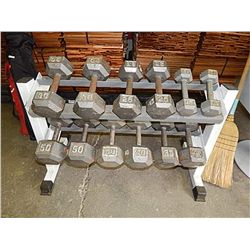 DUMBELL SET WITH STAND - 13 PC + STAND