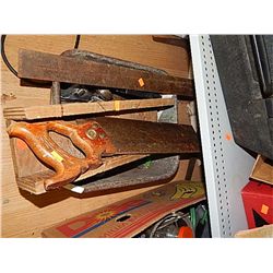 BIN OF HARDWARE AND TOOL - MITRE BOX