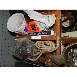WOOD BOX OF HARDWARE