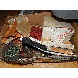 LOT OF SAND PAPER, SCREWS