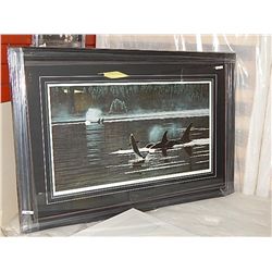 FRAMED LIMITED EDITON PRINT "BOUNCING THTE BABY - GLEN OLSON