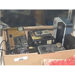 BOX OF VINTAGE CAMERAS