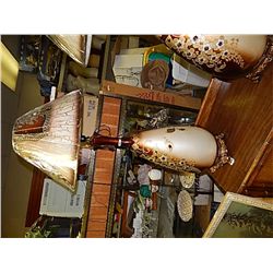 JEWEL AND FLORAL LAMP WITH SHADE