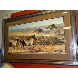 FRAMED LIMITED EDITION PRINT "UNBRIDLED SPIRIT - NANCY GLAZIER