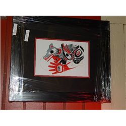 FRAMED PRINT -"WOLF DANCER - CROW SPIRIT