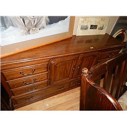 VINTAGE WOOD DRESSER - 8 DRAWERS - 2 DOORS