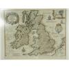 Image 2 : Two 18th century maps of Great Britain and Denmark, both approx. 28 x 34cm, framed and mounted Es...