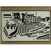 Image 1 : After Wadsworth PRINT OF A CAMOUFLAGED WARSHIP IN DRY DOCK 13 x 22cm, and AN ENGRAVING OF NELSON...