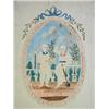 Image 1 : Four early 19th century continental prick work and watercolour pictures depicting young boys in s...