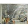 Image 1 : Gordon Nicol FACTORY SCENE, SALES WAREHOUSE watercolour, inscribed to back, 47 x 73cm Est. 80/120...