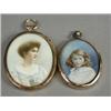 Image 1 : Two oval miniatures, one of a young girl, the other of an Edwardian lady, on ivory (2) Est. 160/2...