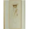 Image 1 : Helen Wilson PORTRAIT OF A LADY signed and dated 1907, watercolour, 25 x 10.5cm Est. 80/120...