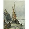 Image 1 : English School, 19th Century BRINGING IN THE BOAT watercolour, 46 x 31cm Est. 200/300...