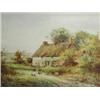 Image 1 : Alexander Molyneaux Stannard CHILDREN BEFORE A COTTAGE monogram bottom left, watercolour, 23 x 33...