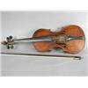 Image 1 : An early 19th century violin with a two piece back and inlaid stringing, bearing a paper label in...