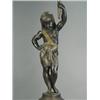 Image 2 : A good 19th century French cast iron figural lamp with painted decoration in the form of a young...
