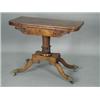 Image 1 : A 19th century mahogany fold over card table, on a swept quatrapartite base, 91cm Est. 500/700 *...