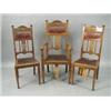 Image 1 : A set of eight Art Nouveau period walnut dining chairs; two carvers and six singles Est. 400/600...
