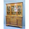 Image 1 : A Victorian walnut bookcase with three astragal glazed doors over two drawers and doors, 1.5m wid...