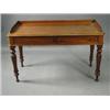Image 1 : A Victorian mahogany washstand with two frieze drawers on reeded legs, 127cm wide Est. 750/850...