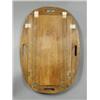 Image 1 : A rosewood folding oval butlers tray, 61 x 89cm open Est. 100/150...