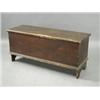 Image 1 : A late 19th century stained pine coffer, with lidded candle box to interior, 122cm Est. 120/150...