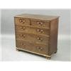 Image 1 : A George III mahogany chest of two short and three long drawers, raised on pine bracket feet Est....
