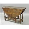 Image 1 : A 17th century oval oak gateleg table, raised on turned legs, 107cm Est. 450/550...