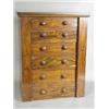 Image 1 : A Victorian miniature mahogany Wellington chest (plinth missing), 51cm high Est. 200/300...
