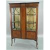 Image 1 : An Edwardian inlaid display cabinet raised on splayed legs, 109cm Est. 400/500...