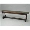 Image 1 : A 17th century oak long joined stool, with later tops, 168cm Est. 300/500...
