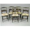 Image 1 : Five American Federal painted chairs with rush seats Est. 300/400...