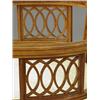Image 2 : A Sheraton revival satinwood elbow chair, with amboyna crossbanding inlaid paterae and stringing...