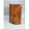 Image 1 : A George III mahogany bow fronted hanging corner cabinet Est. 450/550...