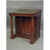 Image 1 : A William IV mahogany Davenport with a sloping writing surface concealing satinwood drawers, a sl...