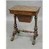 Image 1 : A Victorian inlaid walnut work table, 55cm Est. 200/300...