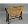 Image 1 : A Victorian inlaid walnut Sutherland table, 88cm Est. 300/500...