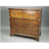 Image 1 : A George III mahogany secretaire chest with three long drawers, raised on bracket feet, 110cm Est...