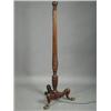 Image 1 : A carved mahogany standard lamp, raised on three claw and ball feet, 145cm high Est. 200/250...
