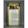 Image 1 : A Regency giltwood Pier mirror, with a figural frieze over a bevelled mirror glass, with Egyptian...