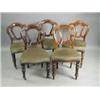 Image 1 : A matched set of thirteen Victorian mahogany single dining chairs with over stuffed seats and tur...