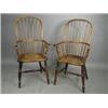 Image 1 : A pair of 19th century Windsor hoop back arm chairs, with elm seats Est. 300/400...