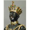 Image 2 : A good pair of late 19th century carved Blackamoor figures, with painted and gilded decoration, o...