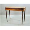 Image 1 : A George III mahogany banded card table, with ring turned legs, 91cm Est. 350/450...