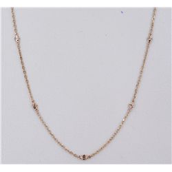 14kt Rose Gold Diamond Chain