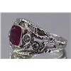 Image 2 : Natural Ruby W/ Diamond Ring